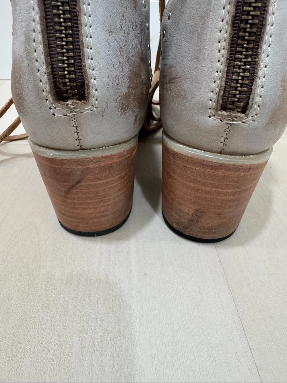 Freebird Hazel Gladiator Ice Sandals Studded Leather Western Boho Women's 10